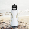 Stainless steel water bottle with a straw lid - Image 2
