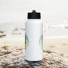 Stainless steel water bottle with a straw lid - Image 3