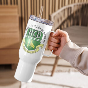 Travel mug with a handle